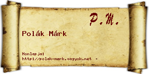 Polák Márk névjegykártya
